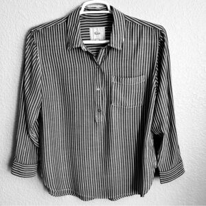 Rails Long Sleeves Striped Rayon Top